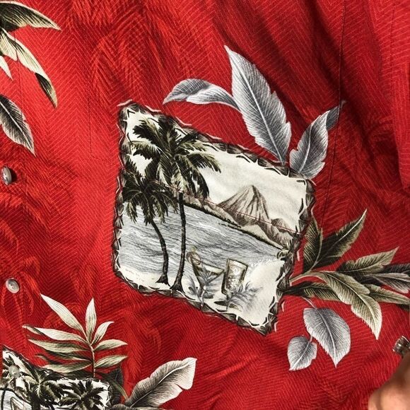 Pierre Cardin Tropical Hawaiian Button Down Shirt - Picture 3 of 4